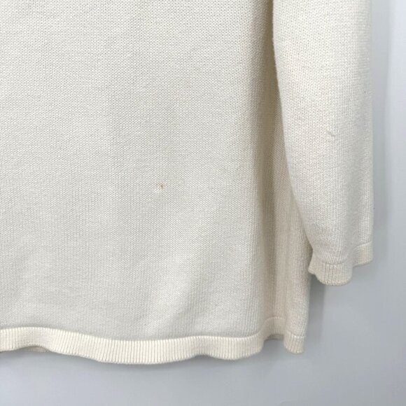 Lands’ End chunky collared cardigan sweater woman’s size Large 14 16 - Picture 8 of 10